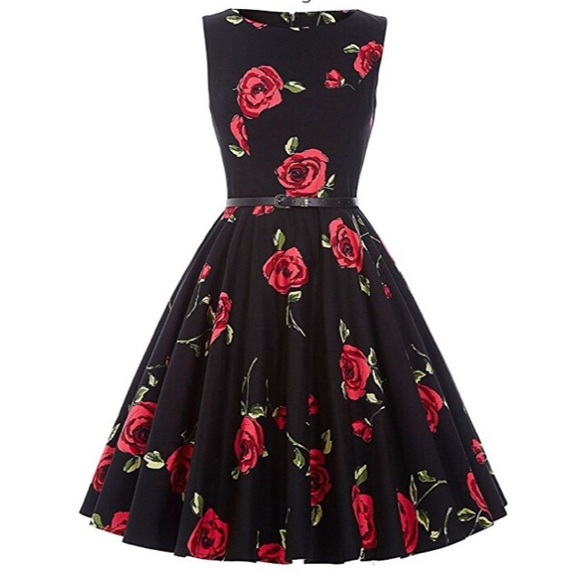 Vintage Cocktail Floral Dress - Picture 3 of 8